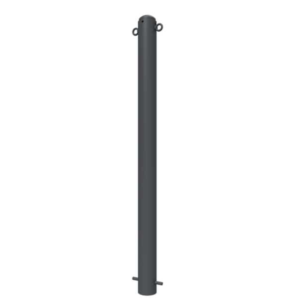 Dekorativ puller | Serie 480B | � 82 mm | fastmonteret, til indst�bning i beton med jordanker, total l�ngde ca. 1300 mm | uden l�s | med 2 �jer